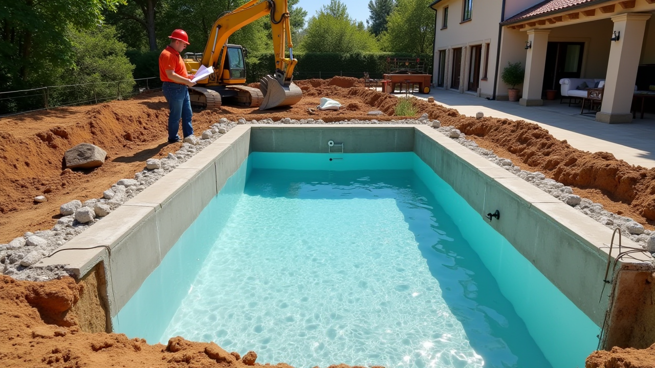 Article piscine - Construire une piscine sur un terrain en pente : solutions et prix
